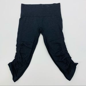 Lululemon In The Flow Crop Gray Ruched Leggings Size 4